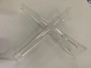 Acrylic Laptop Stand – X Shape Transparent Holder | Ergonomic Laptop Riser for Desk, Office & Home | Durable, Modern Design